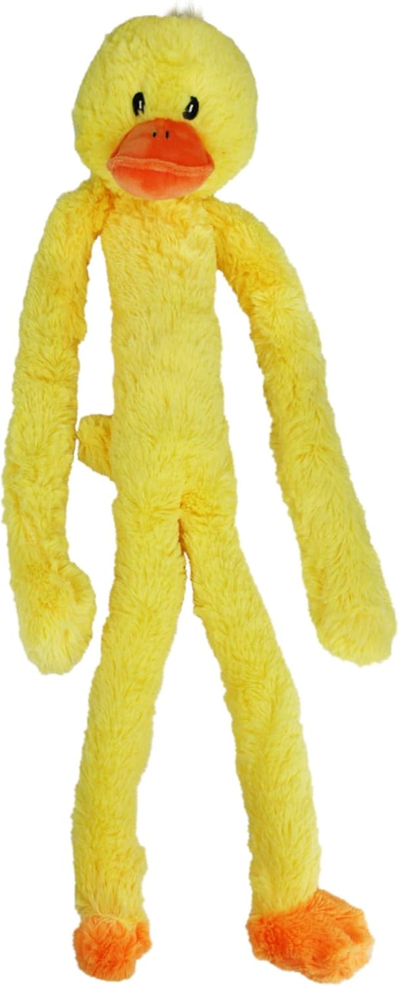 Swingin' Slevin Duck Dog Plush Toy - Squeaky Dog Toy for All Dogs - Extra Soft Plush Dog Toy - Stuffed Animal Dog Toy for Cuddling & Playing - Cute Dog Pet Toy (27”, Yellow, 5 Squeakers)