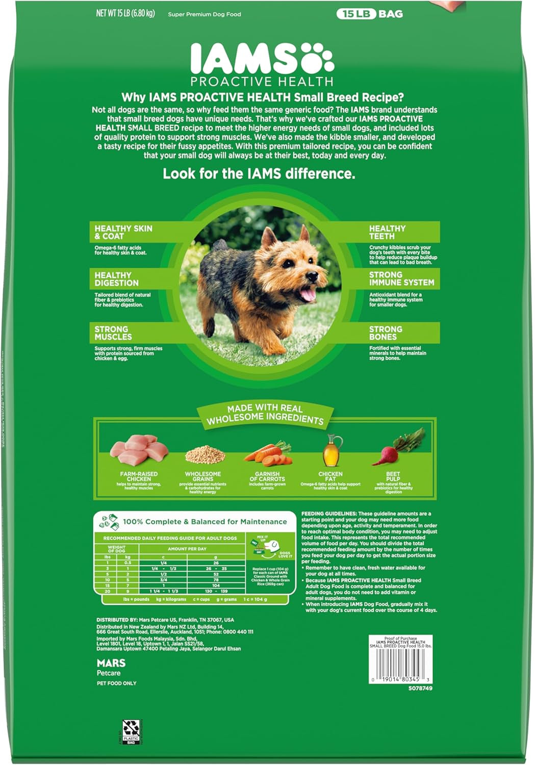 Proactive Health Small Breed Dog Food Dry with Real Chicken, 15 Lb. Bag