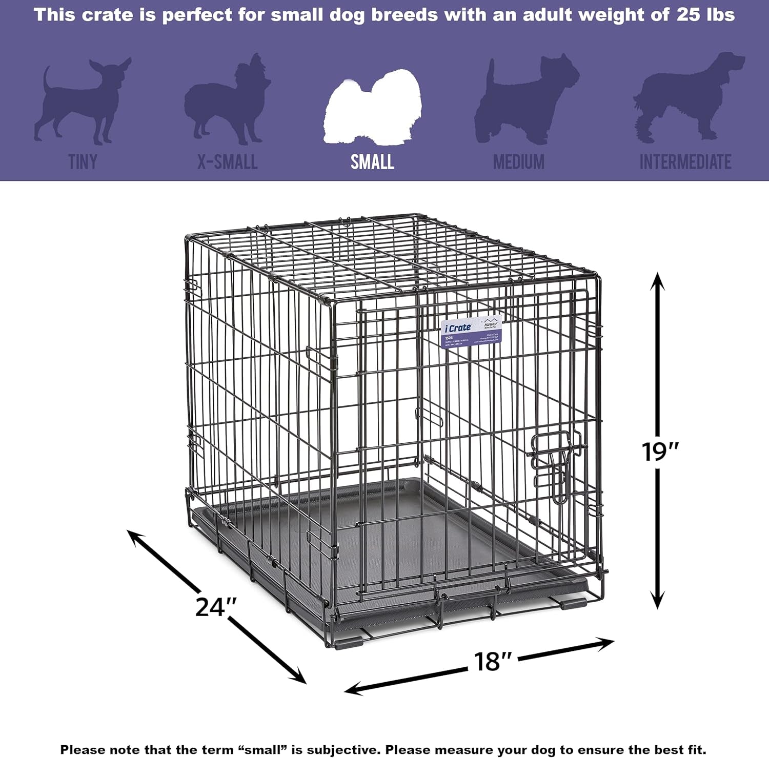 Newly Enhanced Single & Double Door Icrate Dog Crate, Includes Leak-Proof Pan, Floor Protecting Feet, Divider Panel & New Patented Features