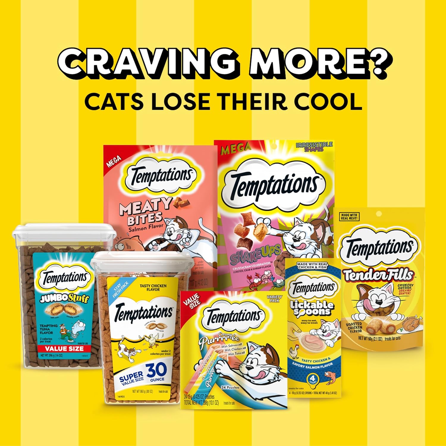 Classic Crunchy and Soft Cat Treats Tasty Chicken Flavor, 16 Oz. Tub