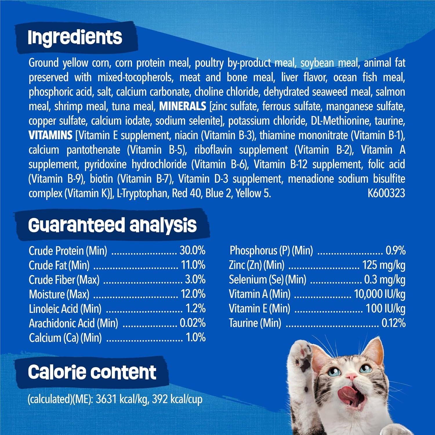 Purina  Dry Cat Food Seafood Sensations with Salmon, Tuna, and Shrimp Flavors - 22 Lb. Bag